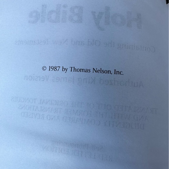 Holy Bible-KJV Classic Series Gift Edition 1987 Thomas Nelson NEW Berry Leather - Picture 10 of 11